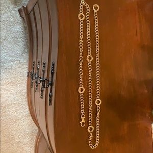 Kate Spade Logo Gold Chainlink Belt